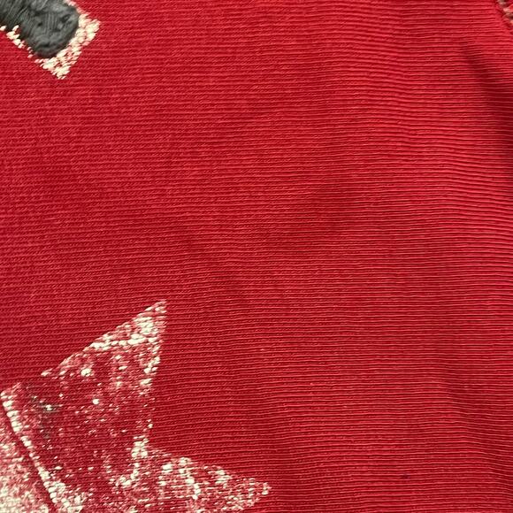 American Eagle 77 Red Hoodie Sweatshirt Distressed Men's Large‎ Eagle Fleece - Picture 4 of 7